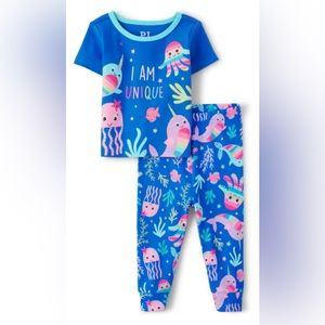 The Children’s Place Snug Fit Cotton Pajamas “I Am Unique” Size 12-18 M